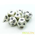 Golden Solid Metal Polyhedral D&D Dice Set of 7, Metallic RPG Role Playing Game Dice in 4 Assorted Colors